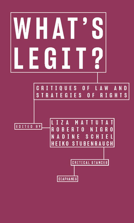 Benno Zabel: The Anarchy of Rights: On the Dialectic of Freedom and Authority