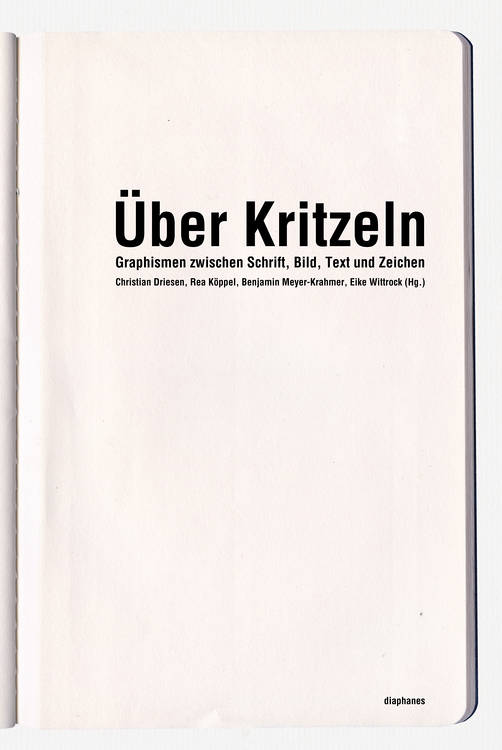 Bettine Menke: Kritzel – (Lese-)Gänge