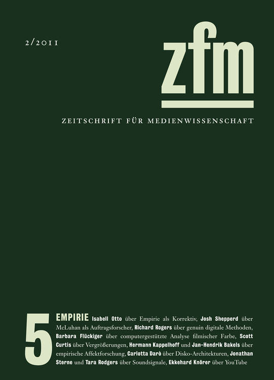 Gesellschaft für Medienwissenschaft (ed.): Zeitschrift für Medienwissenschaft 5