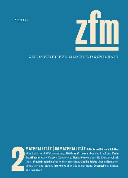Gesellschaft für Medienwissenschaft (ed.): Zeitschrift für Medienwissenschaft 2